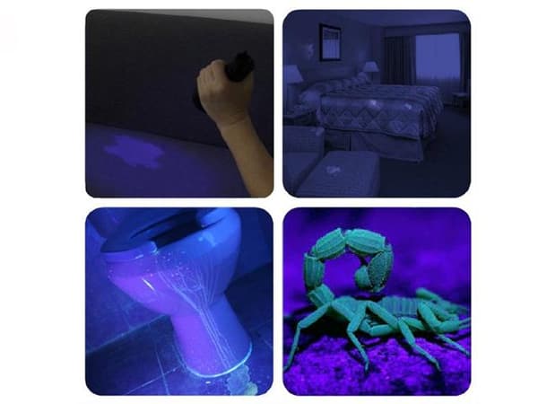LED UV 365 nm taskulamppu 3 W SV80 LED-lamppu