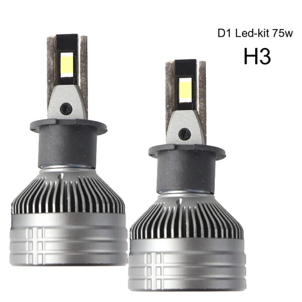 H3 70 W 6500+ lumen D1 Canbus LED-kit 6000K 2-pack