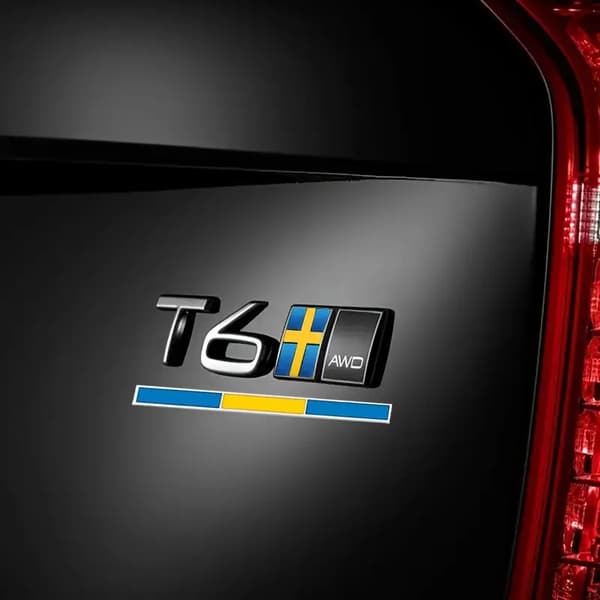 Emblem, blågult, 1-pack till Volvo