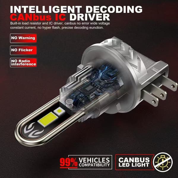H15 43 W 5200 Lumen LED-kit 2-pack Helljus + DRL