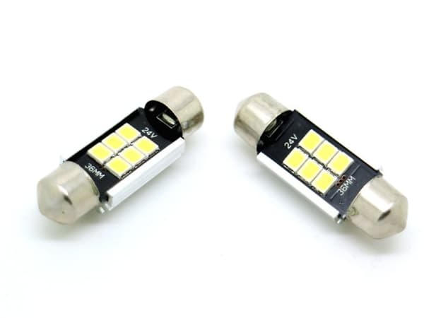 24 volt C5W 42mm  Led 6000K 2-pack 24v