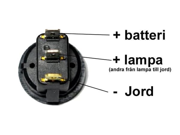 Panel med 4x Strömbrytare 12v 20A avbrytare vaggströmställare blå