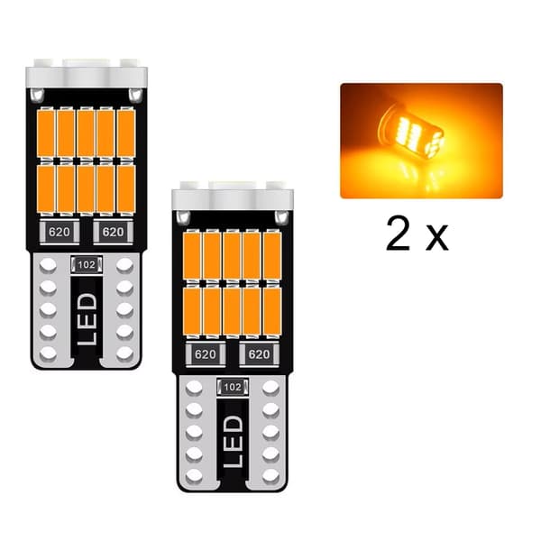 T10 w5w Canbus Orange 2-pack LED-lampor 12V DC