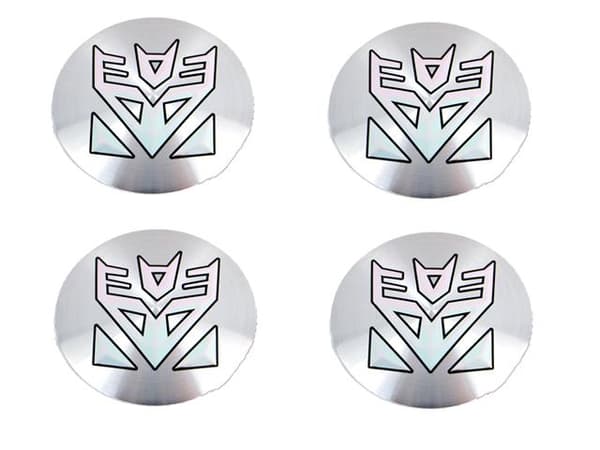 Transformers emblem till centrumkåpor, hjulnavsskydd, fälg, 4-pack, styling.