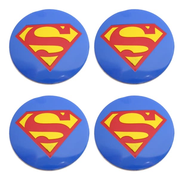 Superman emblem till centrumkåpor, hjulnavsskydd, fälg, 4-pack, styling