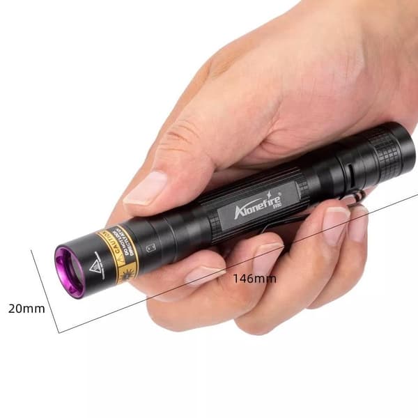 LED UV 365 nm taskulamppu 3 W SV80 LED-lamppu