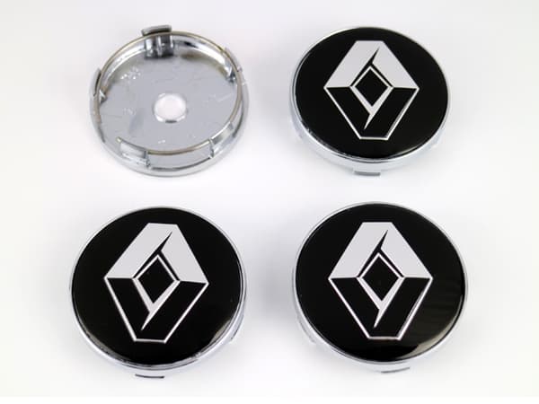 Renault Centrumkåpor till fälgarna 60mm passar 57mm hål 4-pack .