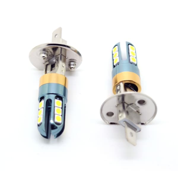 H1 Dimljus 600 lumen LED GUL P14.5s, 2-pack