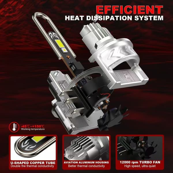 H15 43 W 5200 Lumen LED-kit 2-pack Helljus + DRL