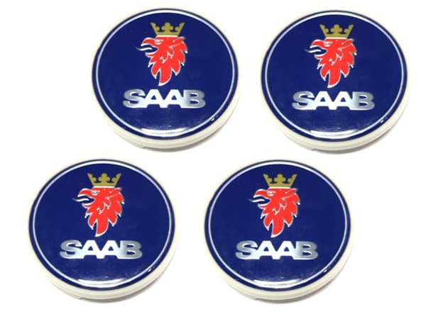 Saab 62,5mm centrumkåpor 4-pack (passar 59mm hål)