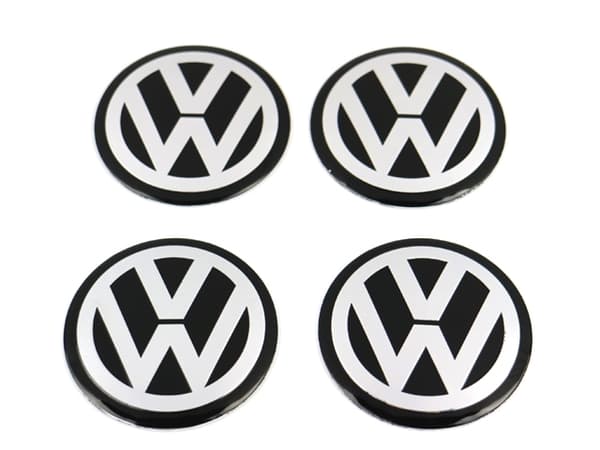 VW emblem till centrumkåpor, hjulnavsskydd, fälg, 4-pack, styling
