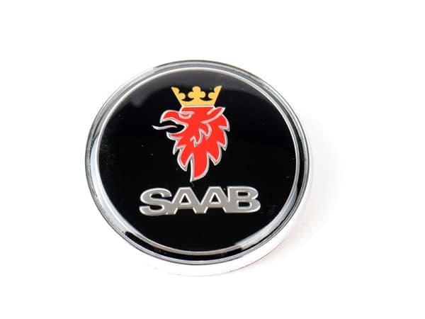 Emblem SAAB 68 mm svart 2-pin 1-pack baklucka