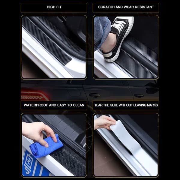 Audi A4 tröskelmärken Karbonmöster 4-pack .