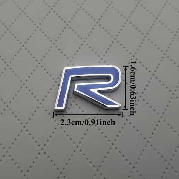Emblem, R-Design blå-silver, 2,3 x 1,6 cm 1-pack till Volvo
