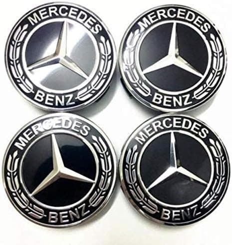 Mercedes 75 mm centrumkåpor 4-pack