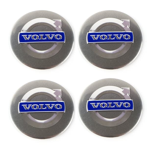 Volvo mörkgrå emblem till centrumkåpor, hjulnavsskydd, fälg, 4-pack, styling