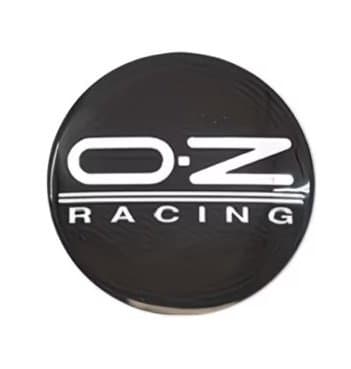 OZ Racing emblem(svart-silver) centrumkåpor hjulnavsskydd fälg 4-pack styling