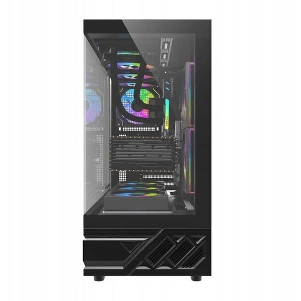 PC-chassi - DARKFLASH - DS950 - 6 fläktar - Svart - Härdat glas