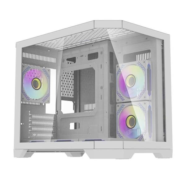 PC-kapsling - sidopaneler Darkflash Datorlåda ML Darkflash FT418 + 6 aRGB-fläktar (vit)