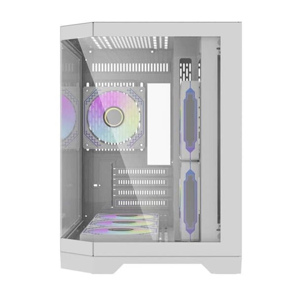 PC-kapsling - sidopaneler Darkflash Datorlåda ML Darkflash FT418 + 6 aRGB-fläktar (vit)