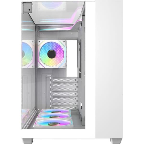 PC-chassi - Darkflash - TH285 Vit - Midad - ATX-format - 4x120mm A-RGB - Vit