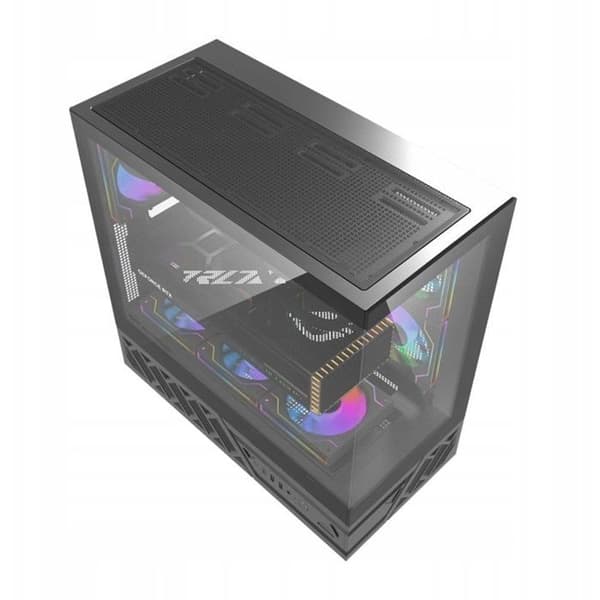 PC-chassi - DARKFLASH - DS950 - 6 fläktar - Svart - Härdat glas