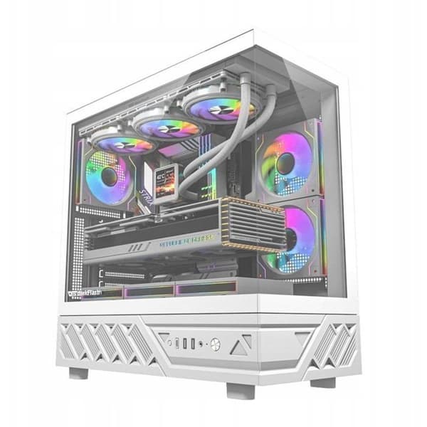 PC-chassi - DARKFLASH - DS950 Vit - Turformat - Vit - Kompatibel med ATX/Micro-ATX/ITX