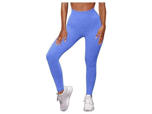 Blå Leggings med hög midja