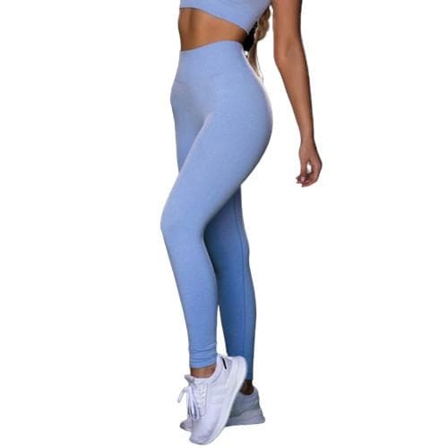 Blå Leggings med hög midja