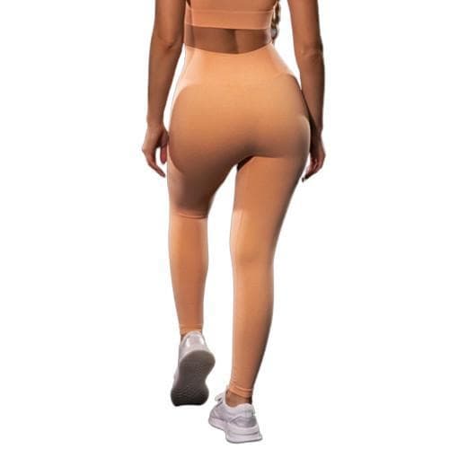 Orange Leggings med hög midja