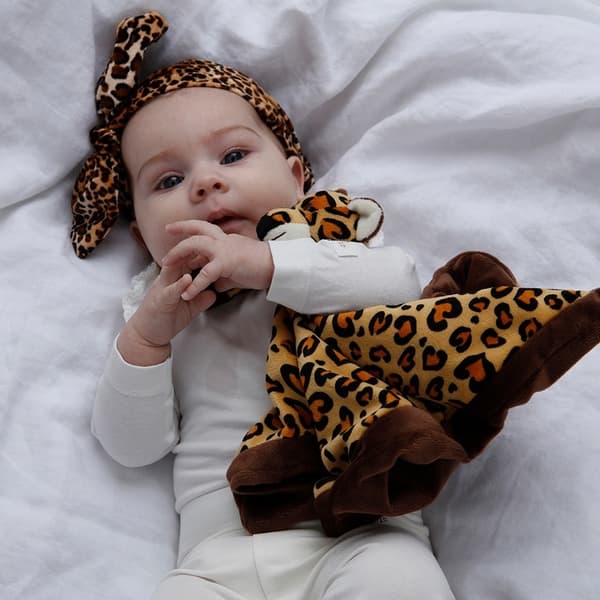 Diinglisar Snuttefilt Leopard, Beige-brun