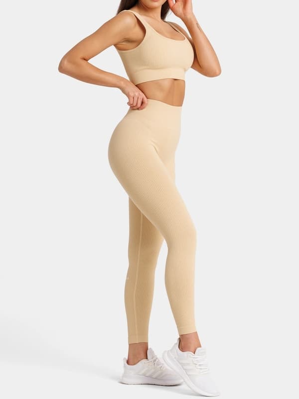 YogatightsTräningstights Ribbade Tights