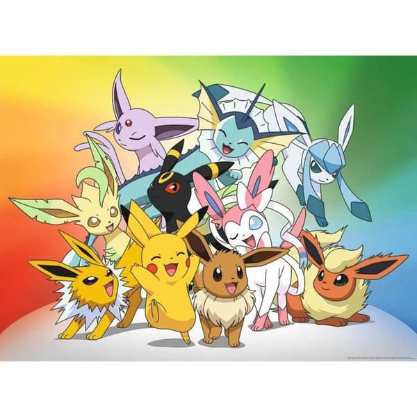 Pussel 150 bitar: Pokémon: Evoli och dess evolutioner
