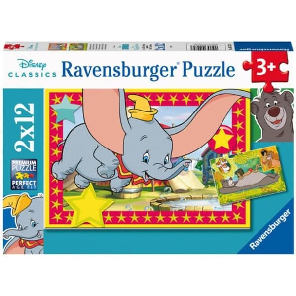 Pussel 2 x 12 bitar : Disney : Äventyrets Kallelse