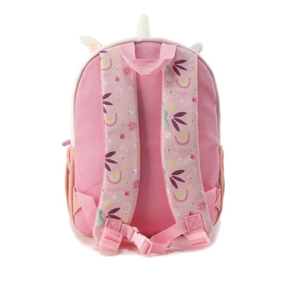 Barnryggsäck - SASSI JUNIOR - Glittrande enhörning - Rosa - Andningsbart bomull - A4-format