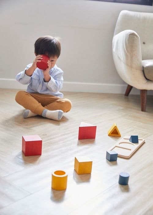 Plan Toys - 3-format passande pussel - BYXA