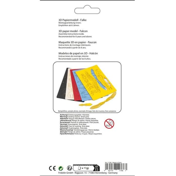 Fridolin - 3D-modell i papper falk
