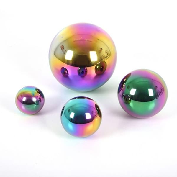 Set med 4 reflekterande och sensoriska bollar Regnbåge - TICKIT