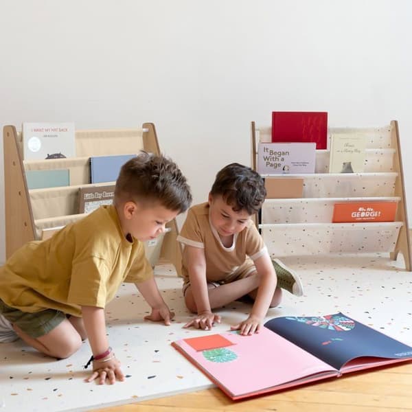 3 Sprouts - Barnbibliotek beige - ELEMENTS FOR KIDS
