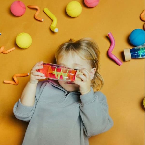 Petit Boum - Sensorisk flaska Move Spirale rosa - COOL KIDS PROJECT