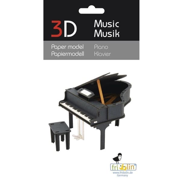 Fridolin - 3D-modell i papper Piano