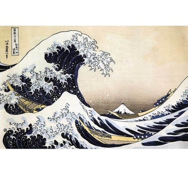 80-bitars konstpussel i trä: Hokusai: The Wave