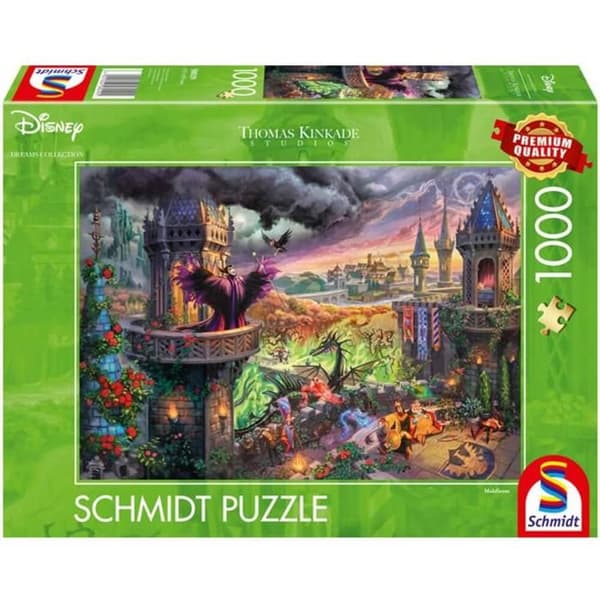 Pussel 1000 bitar: Thomas Kinkade: Maleficent, Disney