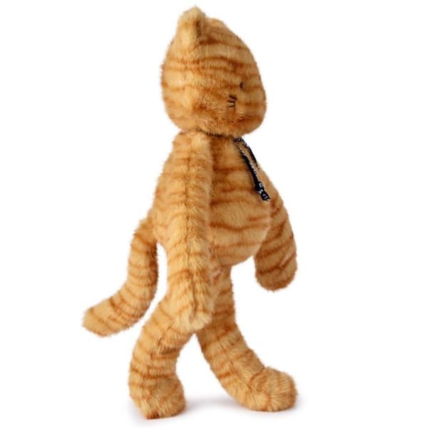 Rooxy - chat meloe raye 37cm - MAÏLOU TRADITION - PELUSHER/Djur - MA0341 - Orange - Polyester / Bomull