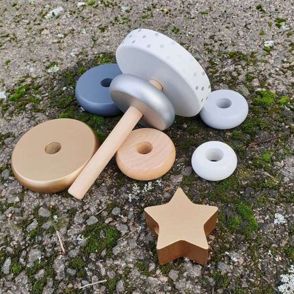 JaBaDaBaDo - Silver pyramidspel i trä - ELEMENTS FOR KIDS