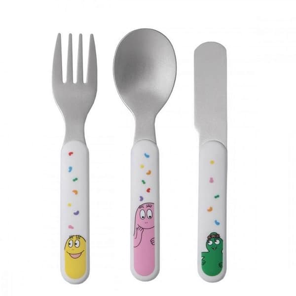 Set av 3 Barbapapa-bestick