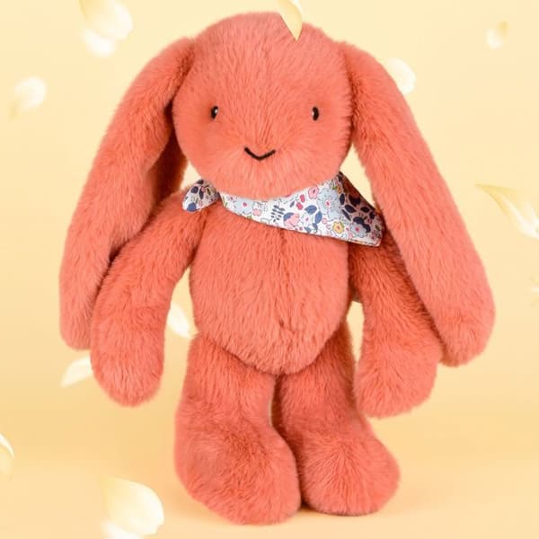 Lapin Fleurette - Terracotta 35 cm - DOUDOU ET COMPAGNIE - PELUSHER/Doudous - Rosa - Polyester