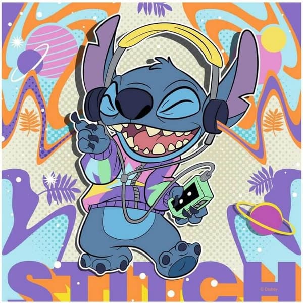 Pussel 3x49 bitar: Disney Stitch