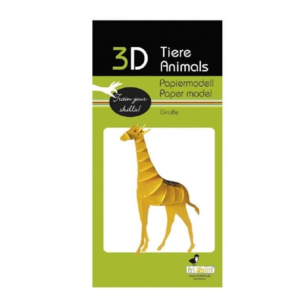 Fridolin - 3D-modell i papper Giraff
