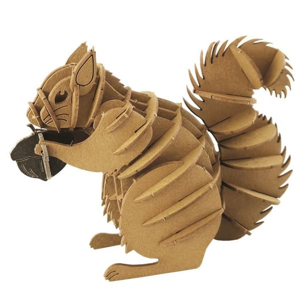 Fridolin - Pappers 3D-modell ekorre